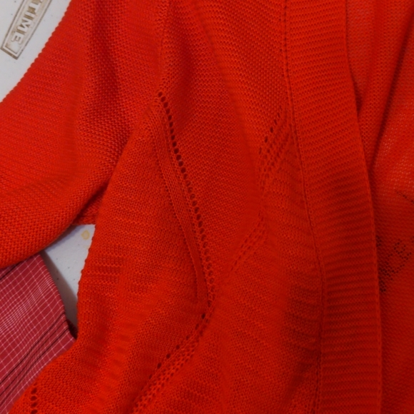 Worthington orange open front sweater - Picture 6 of 7